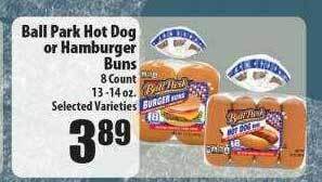 Times Supermarkets Ball park hot dog or hamburger buns offer