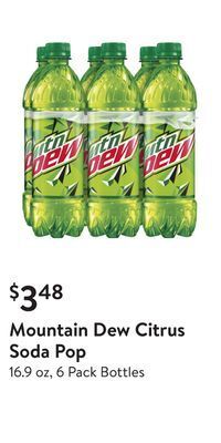 Walmart Mountain dew citrus soda pop offer
