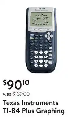 Walmart Texas instruments ti-84 plus graphing calculator, 10-digit lcd offer