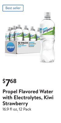 Walmart Propel flavored water with electrolytes, kiwi strawberry offer