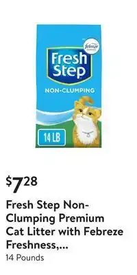 Walmart Fresh step non-clumping premium cat litter with febreze freshness, scented offer