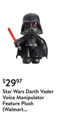 Walmart Star wars darth vader voice manipulator feature plush (walmart exclusive) offer