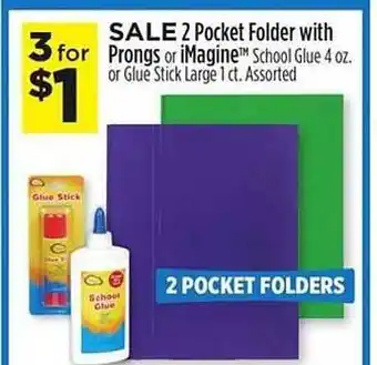 Dollar General 2 pocket folder with prongs or imagine offer
