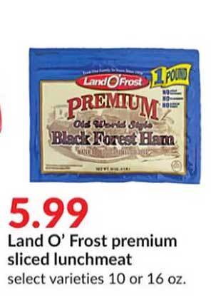 Hy-Vee Land o' frost premium sliced lunchmeat offer