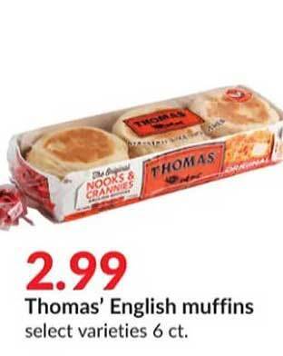 Hy-Vee Thomas' english muffins offer
