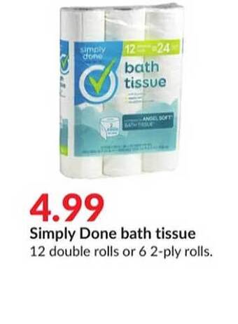 Hy-Vee Simply done bath tissue offer