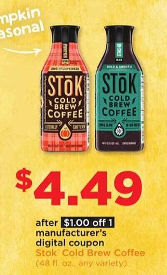 Hy-Vee Stok cold brew coffee offer