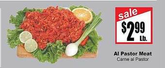 Rancho Markets Al pastor meat offer