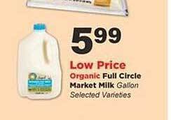 Stater Bros Full circle market milk offer