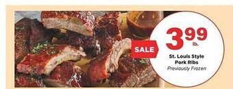 Stater Bros St louis style pork ribs offer