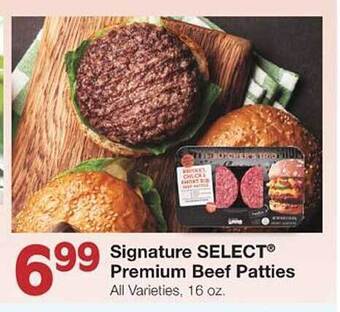 United Supermarkets Signature select premium beef patties offer