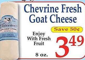 Market Basket Chevrine fresh goat cheese offer