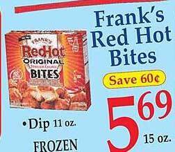 Market Basket Frank's red hot bites offer