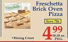 Market Basket Freschetta brick oven pizza offer