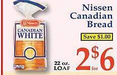 Market Basket Nissen canadian bread offer