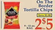 Market Basket On the border tortilla chips offer