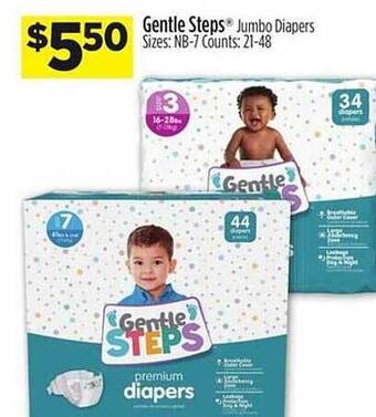 Dollar General Gentle steps jumbo diapers offer