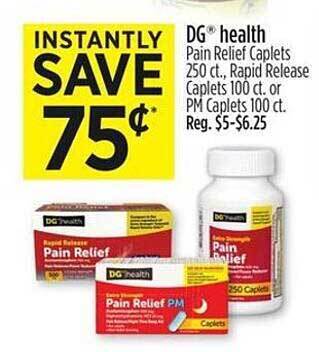 Dollar General Dg health pain relief caplets offer