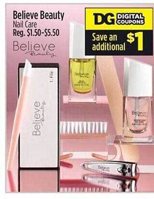 Dollar General Believe beauty nail care offer