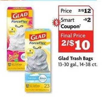Family Dollar Glad trash bags offer