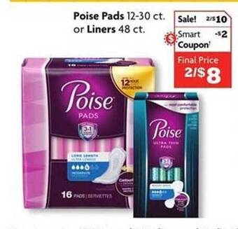 Family Dollar Poise pads or liners offer