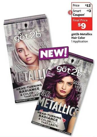Family Dollar Got2b metallics hair color offer