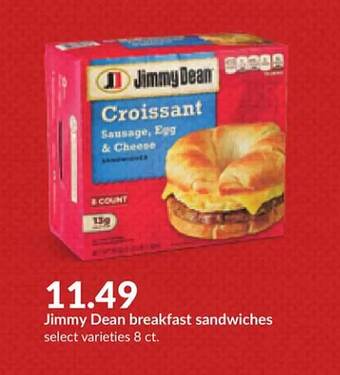 Hy-Vee Jimmy dean breakfast sandwiches offer