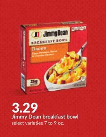 Hy-Vee Jimmy dean breakfast bowl offer