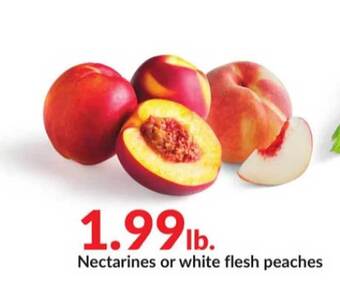 Hy-Vee Nectarines or white flesh peaches offer