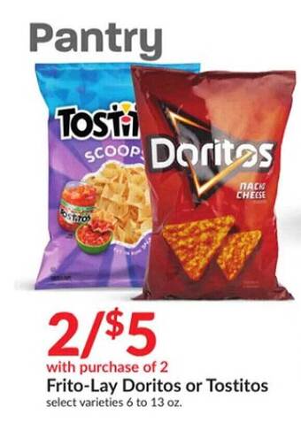 Hy-Vee Frito-lay doritos or tostitos offer