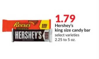 Hy-Vee Hershey's king size candy bar offer
