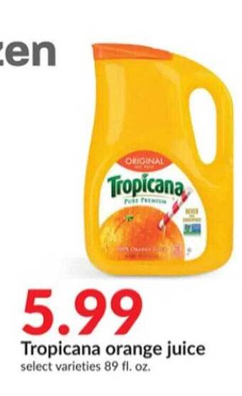 Hy-Vee Tropicana orange juice offer