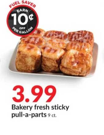 Hy-Vee Bakery fresh sticky pull-a-parts offer