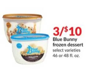 Hy-Vee Blue bunny frozen dessert offer