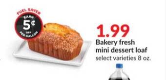 Hy-Vee Bakery fresh mini dessert loaf offer
