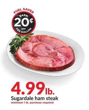Hy-Vee Sugardale ham steak offer