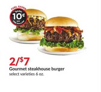 Hy-Vee Gourmet steakhouse burger offer