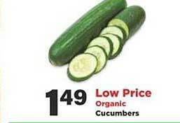 Stater Bros Organic cucumbers offer