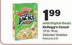 Stater Bros Kellogg's cereal offer