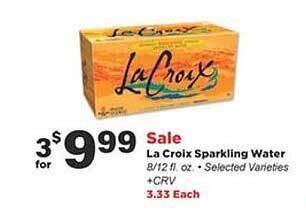 Stater Bros La croix sparkling water offer