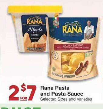 Rana pasta and pasta sauce