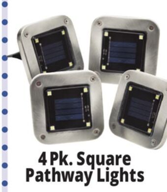 Ocean State Job Lot Square solar pathway lights, 4 pack offer