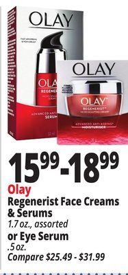 Ocean State Job Lot Olay regenerist advanced anti-ageing moisturiser, 1.7 oz offer
