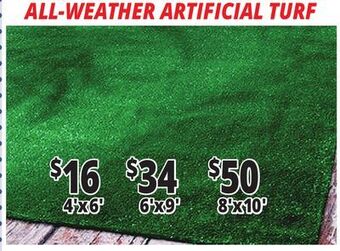 Ocean State Job Lot All-weather green artificial grass offer