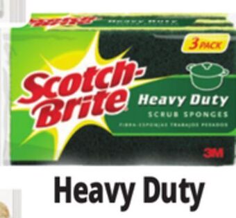 Ocean State Job Lot Scotch-brite, scrub sponges, heavy duty, 3 pack offer