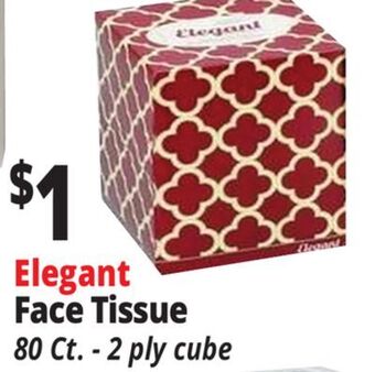 Ocean State Job Lot Elegant face tissue, 1 box offer
