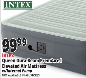 Ocean State Job Lot Intex queen dura-beam premaire i elevated air mattress with internal pump offer