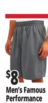Ocean State Job Lot Men's famous performance active shorts offer