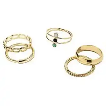 Kohl's Lc lauren conrad 5 pack trio stone accent ring set offer