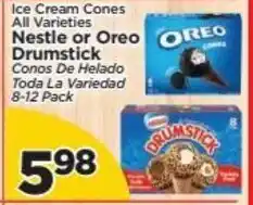 Ice Cream Cones All Varieties Nestle or Oreo Drumstick